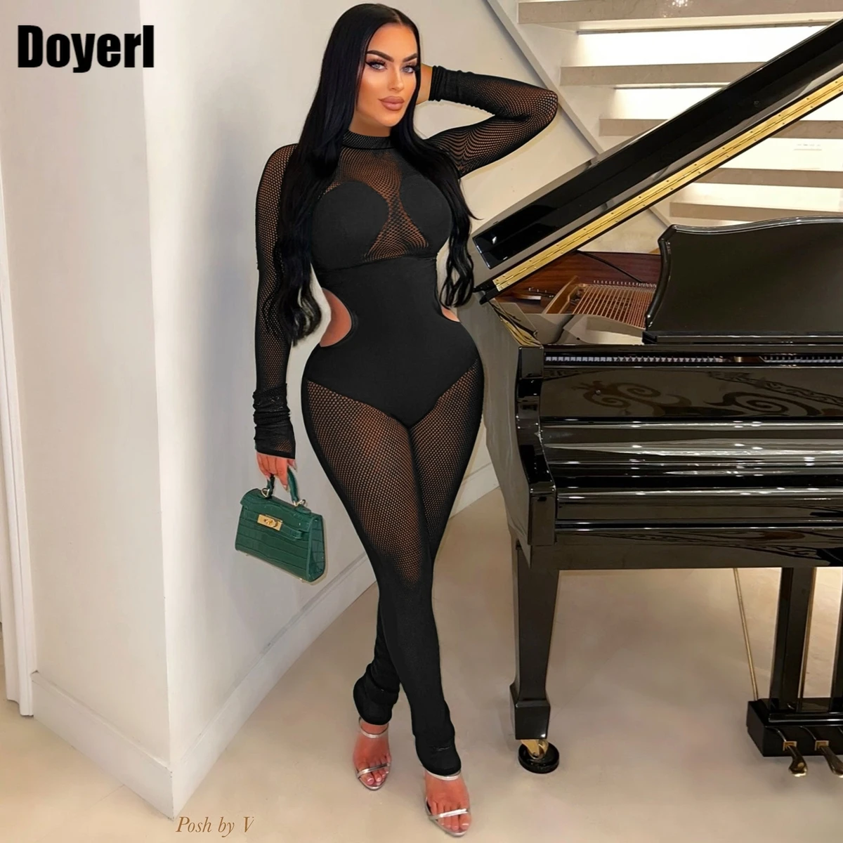 Black Sheer Mesh Sexy Jumpsuit Women Long Sleeve Full Body See Through Skinny Bodycon Romper Night Party Jumpsuit Club Outfits
Black Sheer Mesh Sexy Jumpsuit Women Long Sleeve Full Body See Through Skinny Bodycon Romper Night Party Jumpsuit Club Outfits
