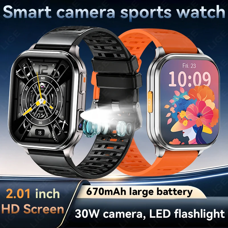 LIGE2026 Smart Watch 2.01"HD Screen 256M Large Memory LED Flashlight Photo Video Recording Watches 670mAh Battery Smartwatch Men
LIGE2026 Smart Watch 2.01"HD Screen 256M Large Memory LED Flashlight Photo Video Recording Watches 670mAh Battery Smartwatch Men