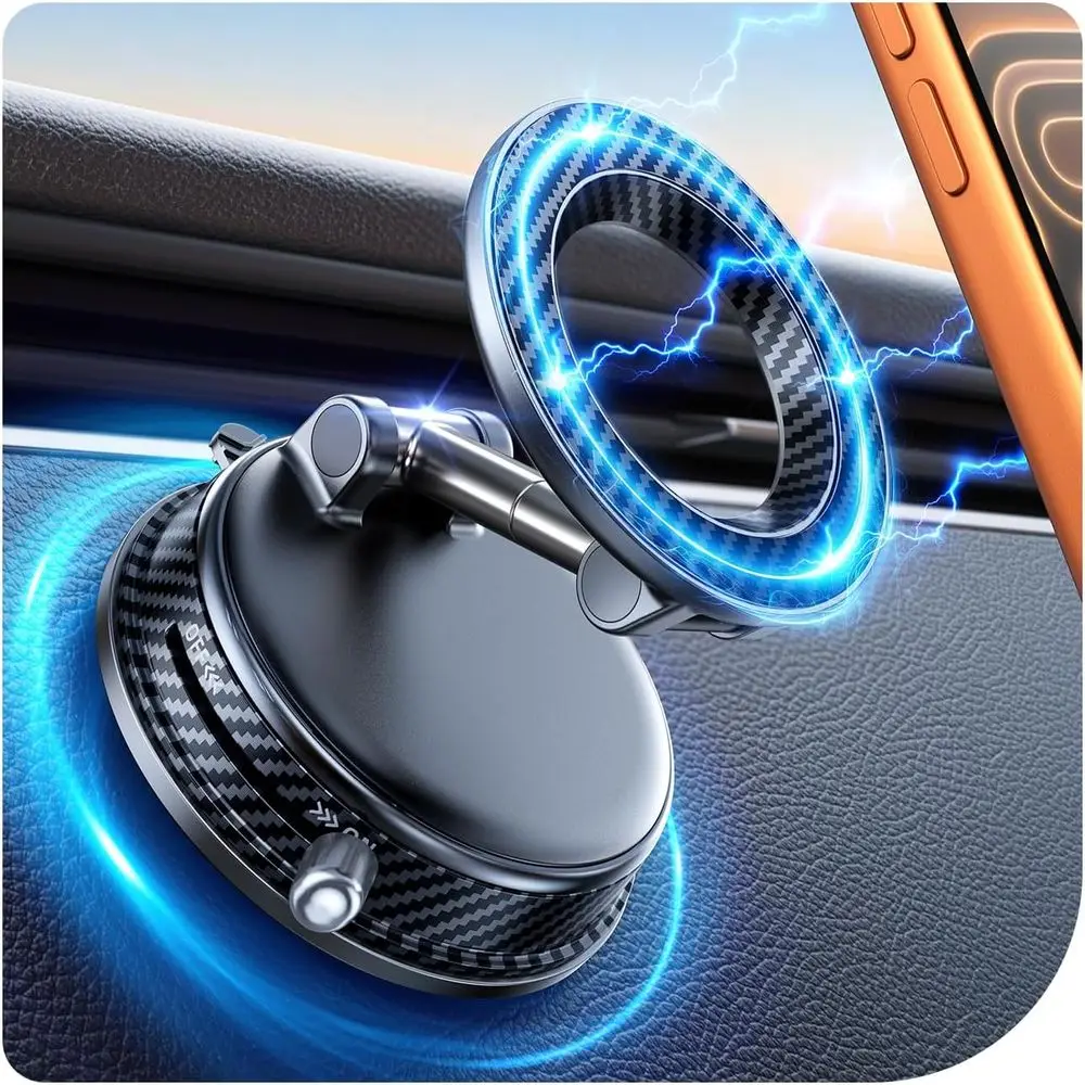 Самый мощный магнитный держатель для телефона в автомобиль с силой притяжения 3000 г - 360° ° Регулируемое крепление из углеродного волокна для iPhone и Android, черное
Самый мощный магнитный держатель для телефона в автомобиль с силой притяжения 3000 г - 360° ° Регулируемое крепление из углеродного волокна для iPhone и Android, черное