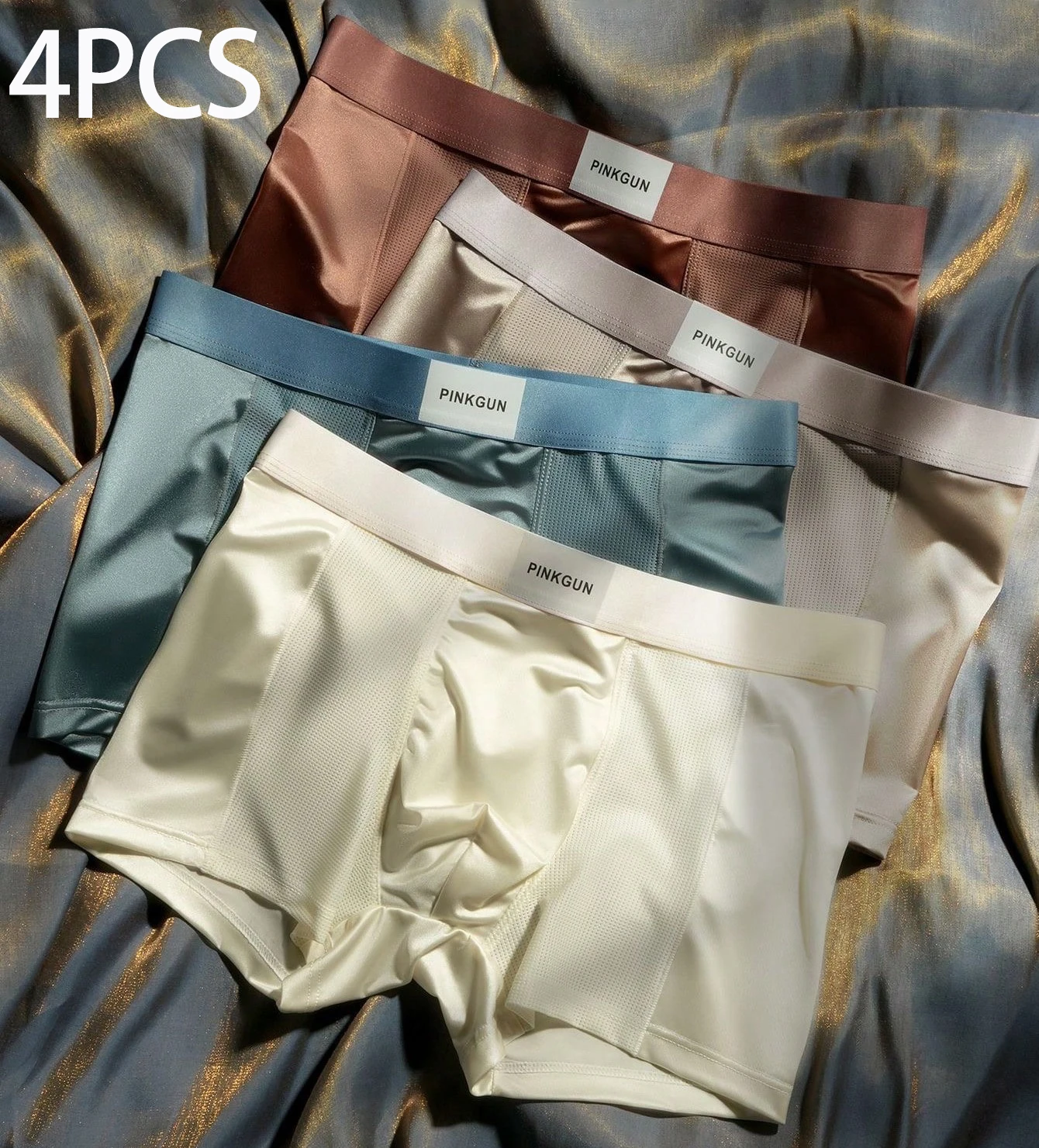 4 pcs Light Luxury Cool Feeling Men's Underwear Ice Silk Underpants Breathable Antibacterial Panties Mesh Flat-angle Pants
4 pcs Light Luxury Cool Feeling Men's Underwear Ice Silk Underpants Breathable Antibacterial Panties Mesh Flat-angle Pants