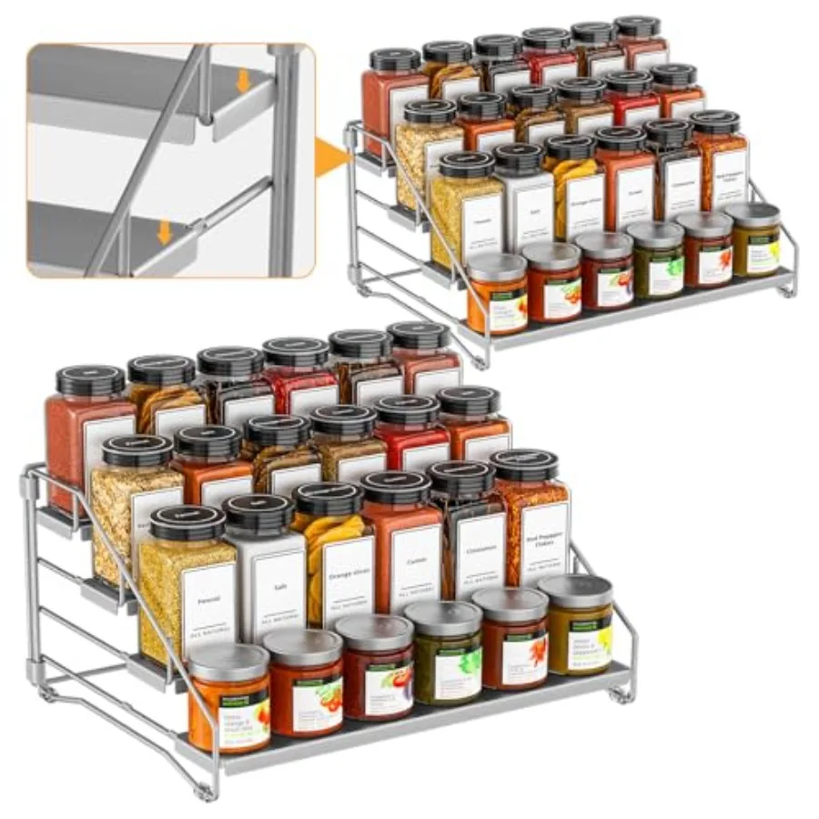 4 Tier Spice Rack Organizer for Cabinet, Spice Rack Organizer, Depth Adjustable Spice Organizer for Cabinet, Countertop, Cupboa
4 Tier Spice Rack Organizer for Cabinet, Spice Rack Organizer, Depth Adjustable Spice Organizer for Cabinet, Countertop, Cupboa