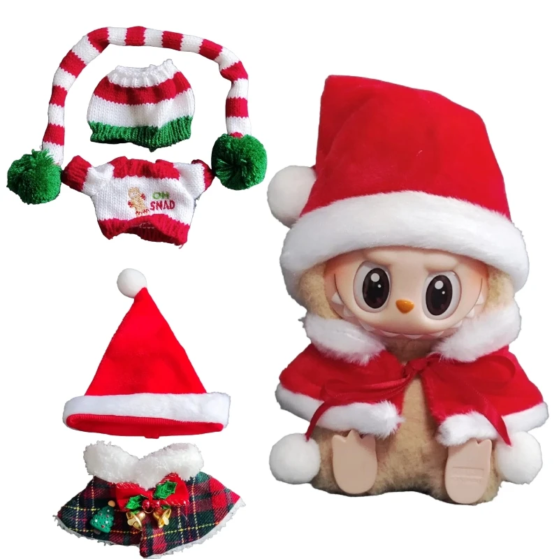Рождественская кукольная одежда 15/17 см, аксессуары для Labubu Idol V1 V2, свитер с печеньем, шляпа, новогодняя одежда, подарочная поясная сумка
Рождественская кукольная одежда 15/17 см, аксессуары для Labubu Idol V1 V2, свитер с печеньем, шляпа, новогодняя одежда, подарочная поясная сумка