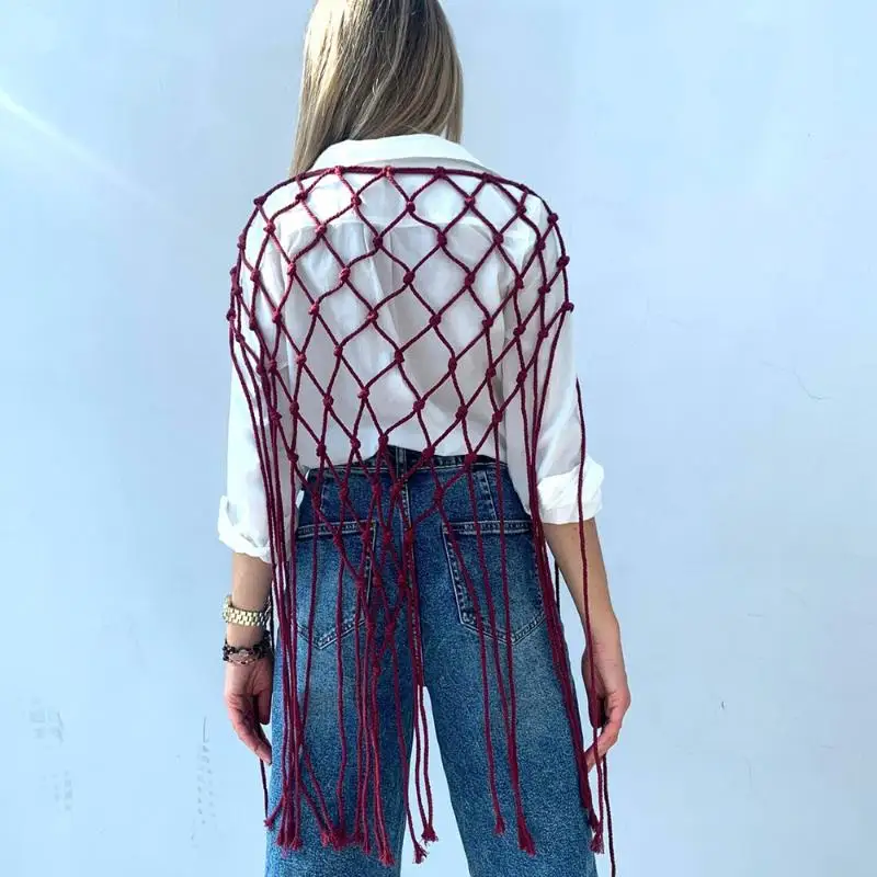 Bohemian Netted Fringe Scarf Shawl Mesh Tassel Waistband Chic Women’s Fashion Wrap for Evening and Beach Outfits
Bohemian Netted Fringe Scarf Shawl Mesh Tassel Waistband Chic Women’s Fashion Wrap for Evening and Beach Outfits