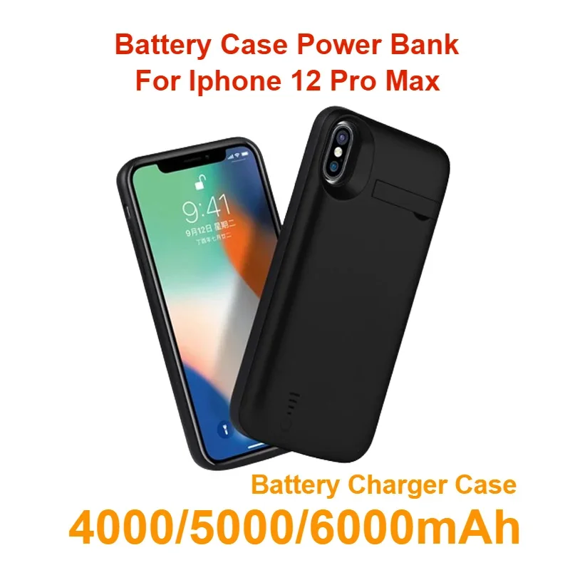 For Iphone 12 Pro Max Battery Case Power Bank 4000/5000/6000mAh Battery Charger Case
For Iphone 12 Pro Max Battery Case Power Bank 4000/5000/6000mAh Battery Charger Case