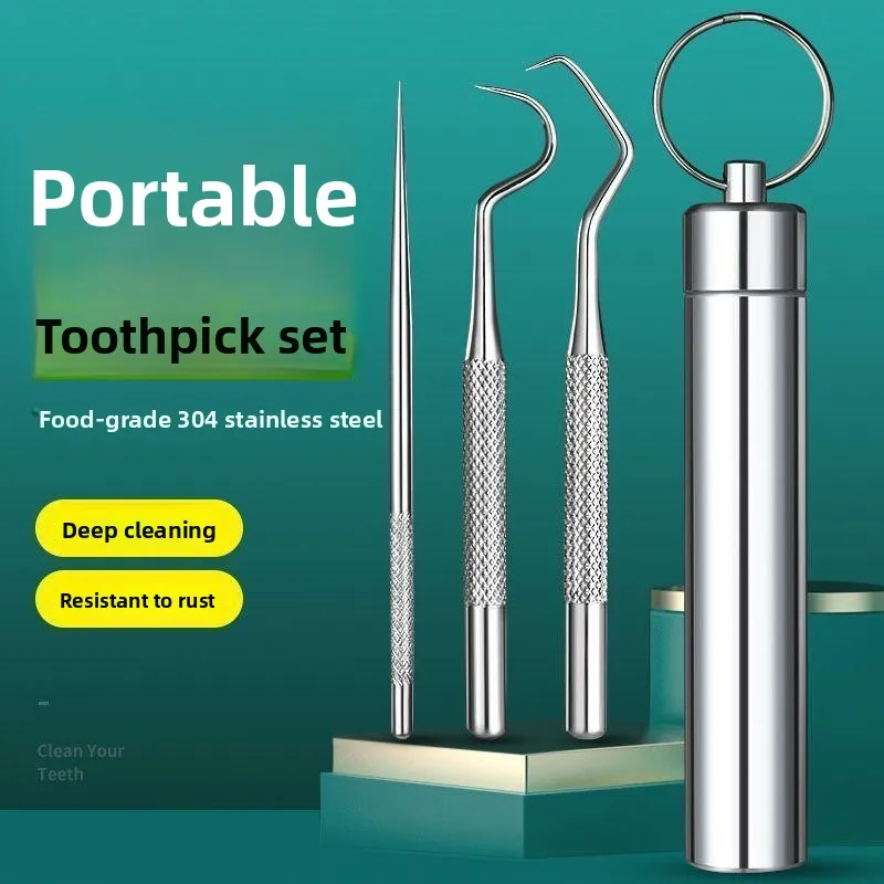 Portable 304 Stainless Steel Toothpicks High-end Metal Tooth Cleaning Tool Home Use 7pcs Set Dental Floss Sticks Personal Care
Portable 304 Stainless Steel Toothpicks High-end Metal Tooth Cleaning Tool Home Use 7pcs Set Dental Floss Sticks Personal Care