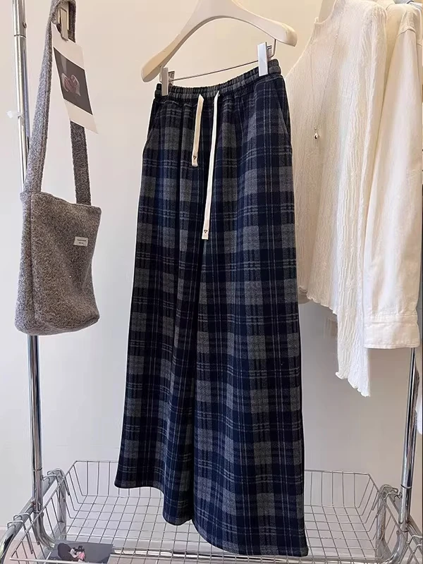 Extra Large 300 Pounds Retro Plaid Wool Wide Leg Pants Women's Autumn Winter Loose Straight Casual Long Trousers Soft Cozy
Extra Large 300 Pounds Retro Plaid Wool Wide Leg Pants Women's Autumn Winter Loose Straight Casual Long Trousers Soft Cozy