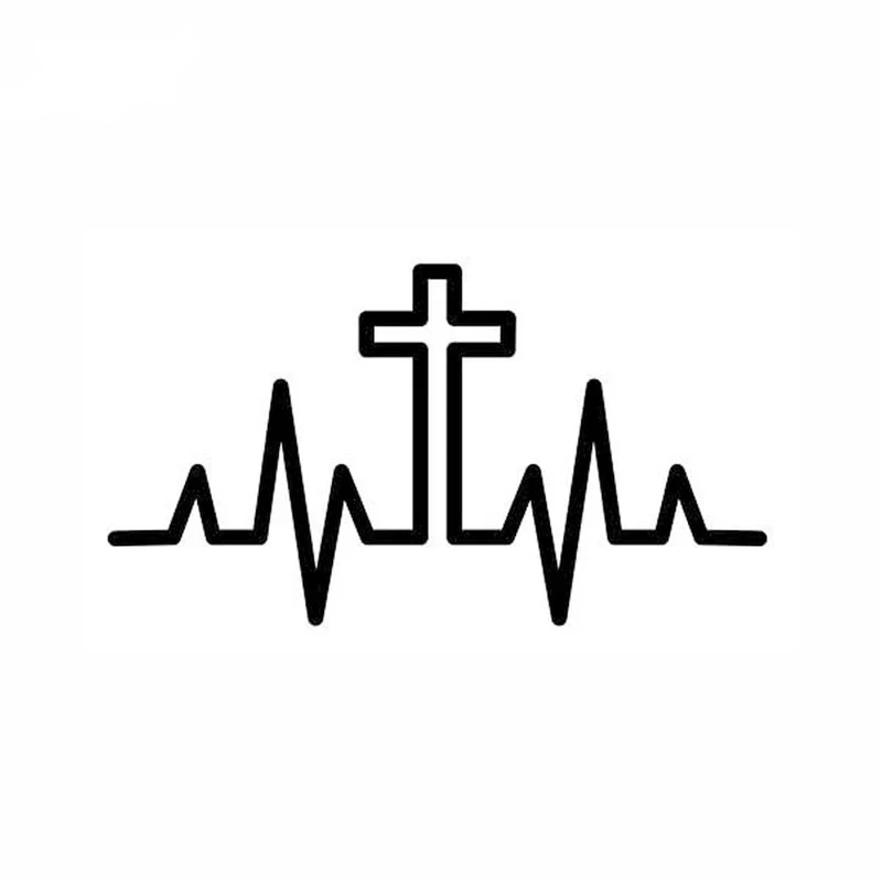 Cross Heartbeat Funny Vinyl Decal Sticker Car Stickers Window Car Decoration Waterproof Decals 10x5.6cm
Cross Heartbeat Funny Vinyl Decal Sticker Car Stickers Window Car Decoration Waterproof Decals 10x5.6cm