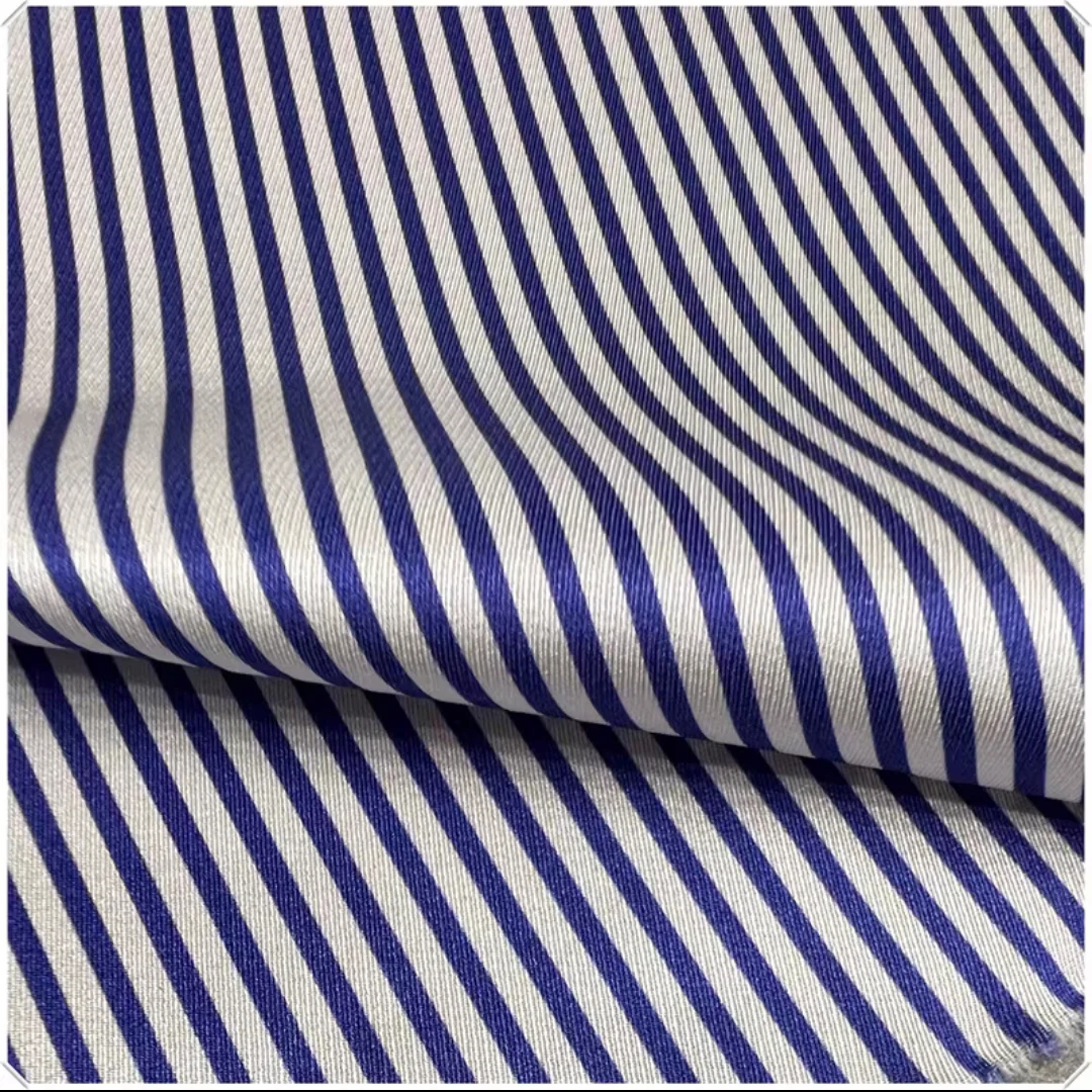 CISULI Luxury Pure Silk Twill Fabric,19 momme,Width 140cm,Blue/White Strip Pattern Print,Stretch Fabric,Shirt and Dress Material
CISULI Luxury Pure Silk Twill Fabric,19 momme,Width 140cm,Blue/White Strip Pattern Print,Stretch Fabric,Shirt and Dress Material