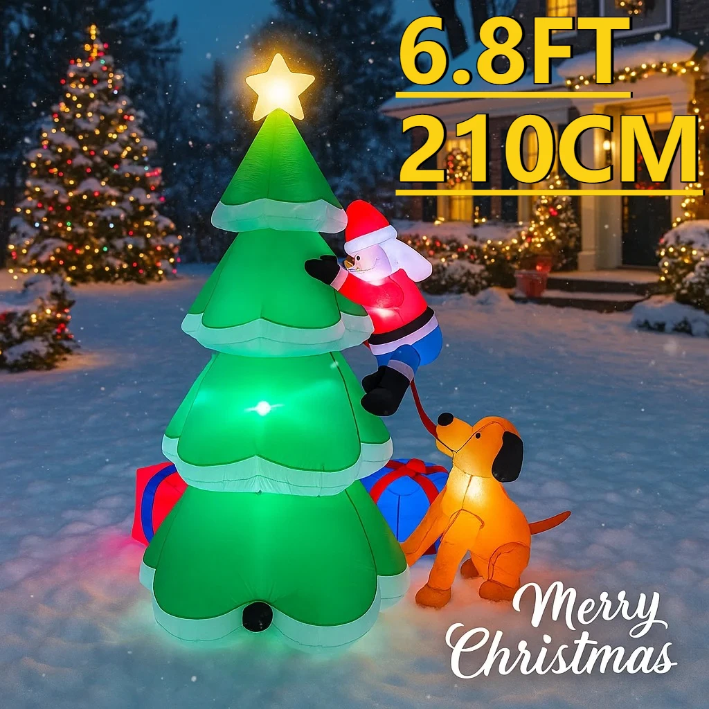 6.8FT Xmas Holiday Inflatable Yard Decor Santa Climbing Tree Dog Gift Boxes LED Christmas Decor Toy Supplies Home Ornament Gifts
6.8FT Xmas Holiday Inflatable Yard Decor Santa Climbing Tree Dog Gift Boxes LED Christmas Decor Toy Supplies Home Ornament Gifts