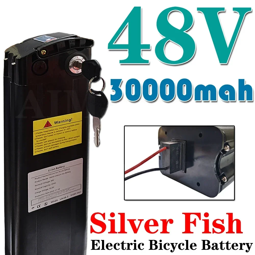 Original 48V Silver Fish Style batteria 30Ah High quality 500W 750W 1000W High-power 18650 Lithium ion battery pack
Original 48V Silver Fish Style batteria 30Ah High quality 500W 750W 1000W High-power 18650 Lithium ion battery pack