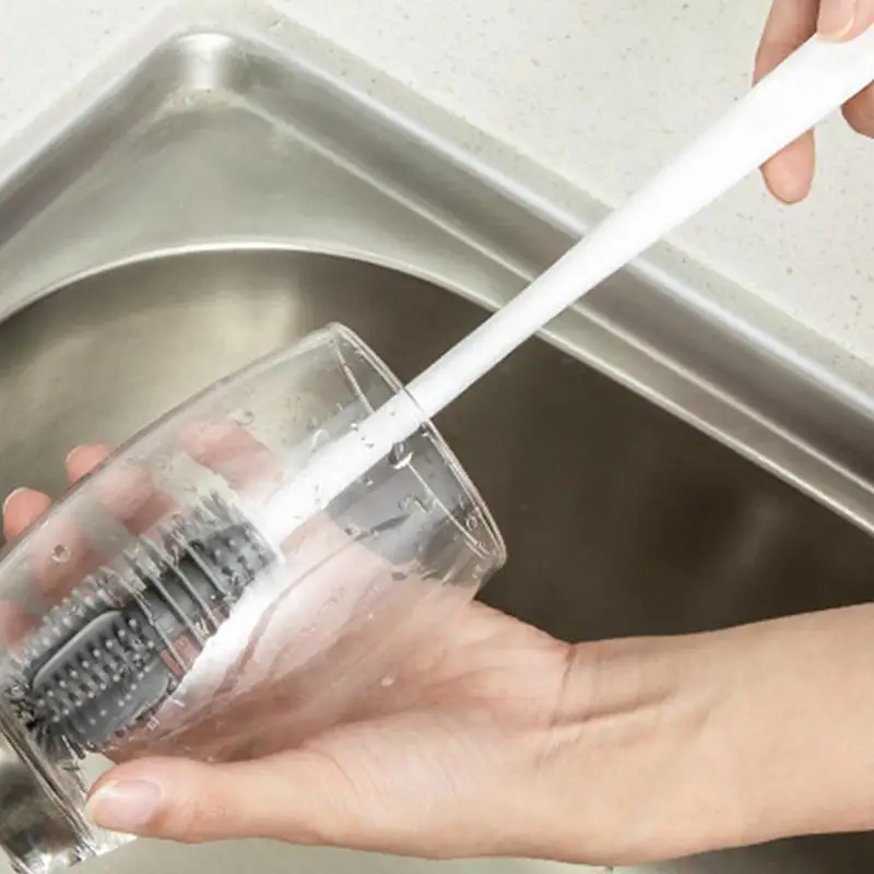 Long Handle Silicone Bottle Brush Insulation Cup Washing No Deadend Long Handled Silicone Cleaning Brush Cleaning Tools
Long Handle Silicone Bottle Brush Insulation Cup Washing No Deadend Long Handled Silicone Cleaning Brush Cleaning Tools