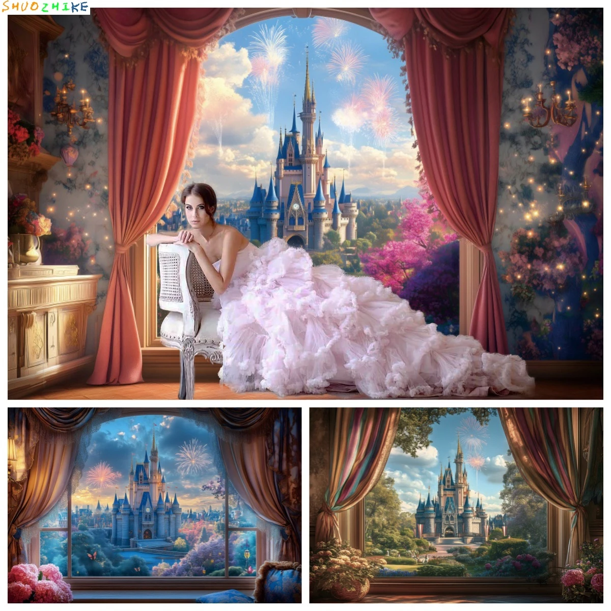 Vintage Palace Theme Photography Backdrop Dreamy Castle Princess Girl Birthday Party Decoration Kids Portrait Photo Background
Vintage Palace Theme Photography Backdrop Dreamy Castle Princess Girl Birthday Party Decoration Kids Portrait Photo Background