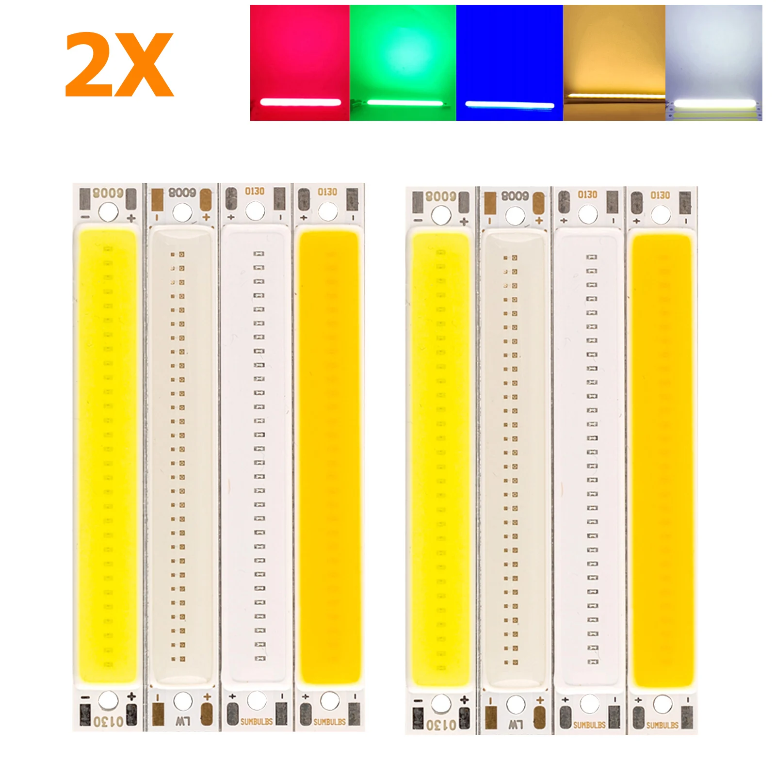 2PCS 60*8mm 3W COB LED Chips On Diodes Panel BAR DIY Matrix Strip 3V Full For Chip Lamp Light Powerful Rectangular Source Modul
2PCS 60*8mm 3W COB LED Chips On Diodes Panel BAR DIY Matrix Strip 3V Full For Chip Lamp Light Powerful Rectangular Source Modul