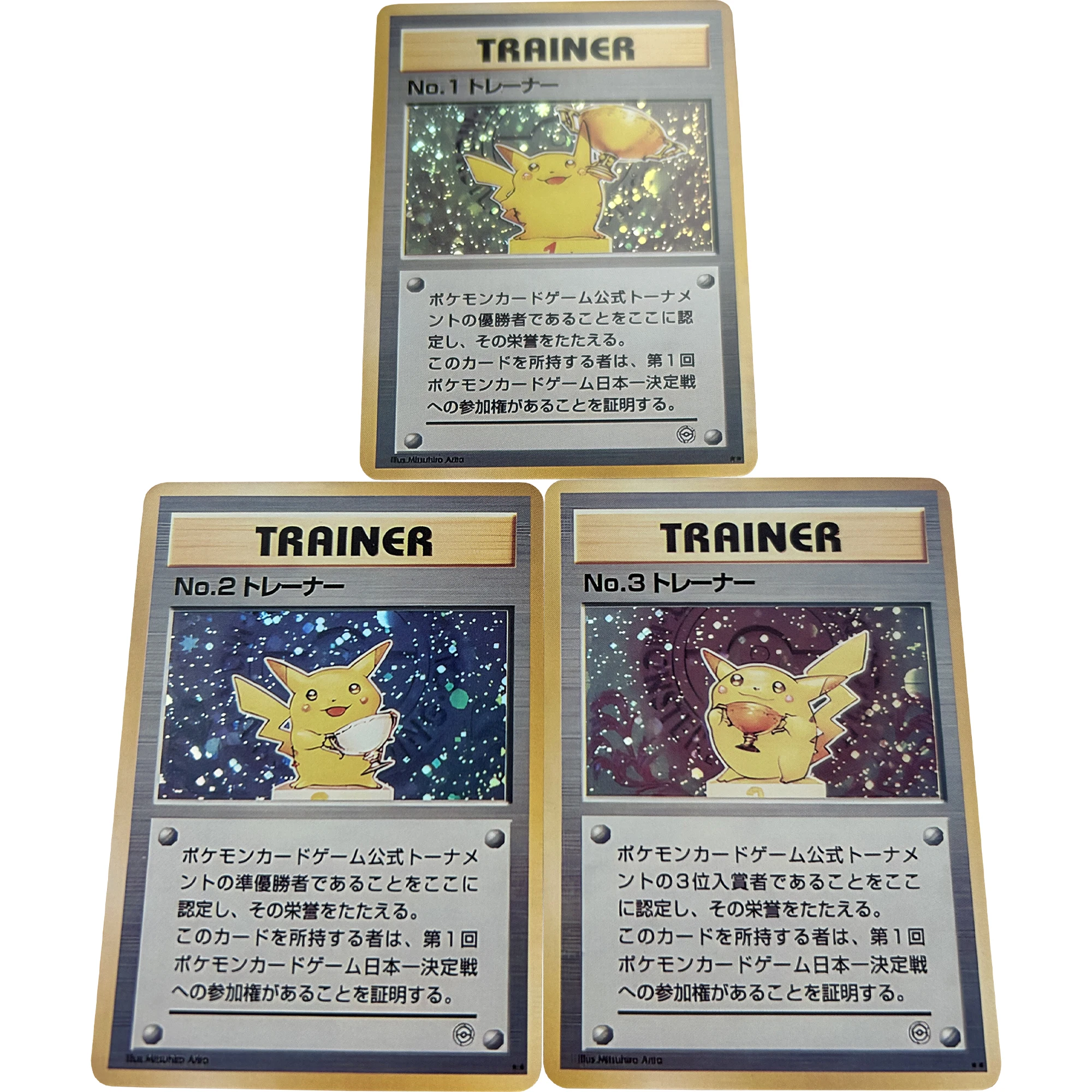 3Pcs/set PTCG Trophy Series Flash Card Classic Game Anime Collection Cards Diy Gift Toys
3Pcs/set PTCG Trophy Series Flash Card Classic Game Anime Collection Cards Diy Gift Toys