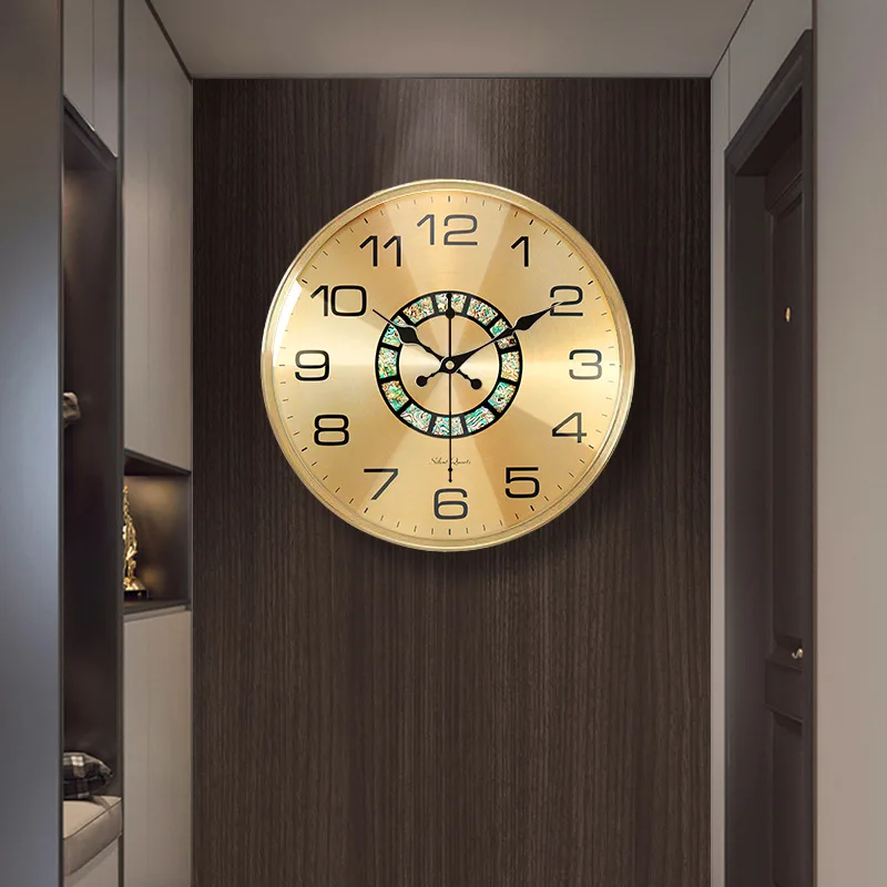 Metal watch light luxury simple wall clock living room bedroom round high-end decoration wall hanging clock
Metal watch light luxury simple wall clock living room bedroom round high-end decoration wall hanging clock