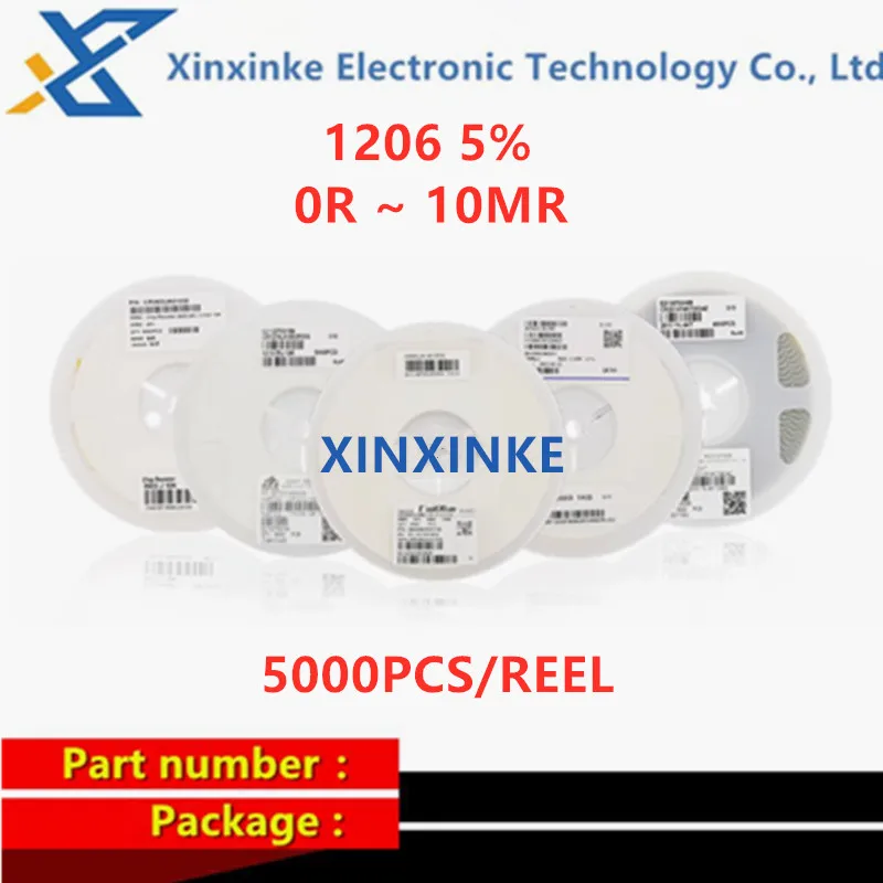 5000PCS 1206 0R ~ 10MR SMD Resistor Accuracy 5% 0 1 10 100 150 330 ohm 1K 2.2K 10K 22K 30K 100K 1M 10M 1R 10R 100R 150R 220R
5000PCS 1206 0R ~ 10MR SMD Resistor Accuracy 5% 0 1 10 100 150 330 ohm 1K 2.2K 10K 22K 30K 100K 1M 10M 1R 10R 100R 150R 220R