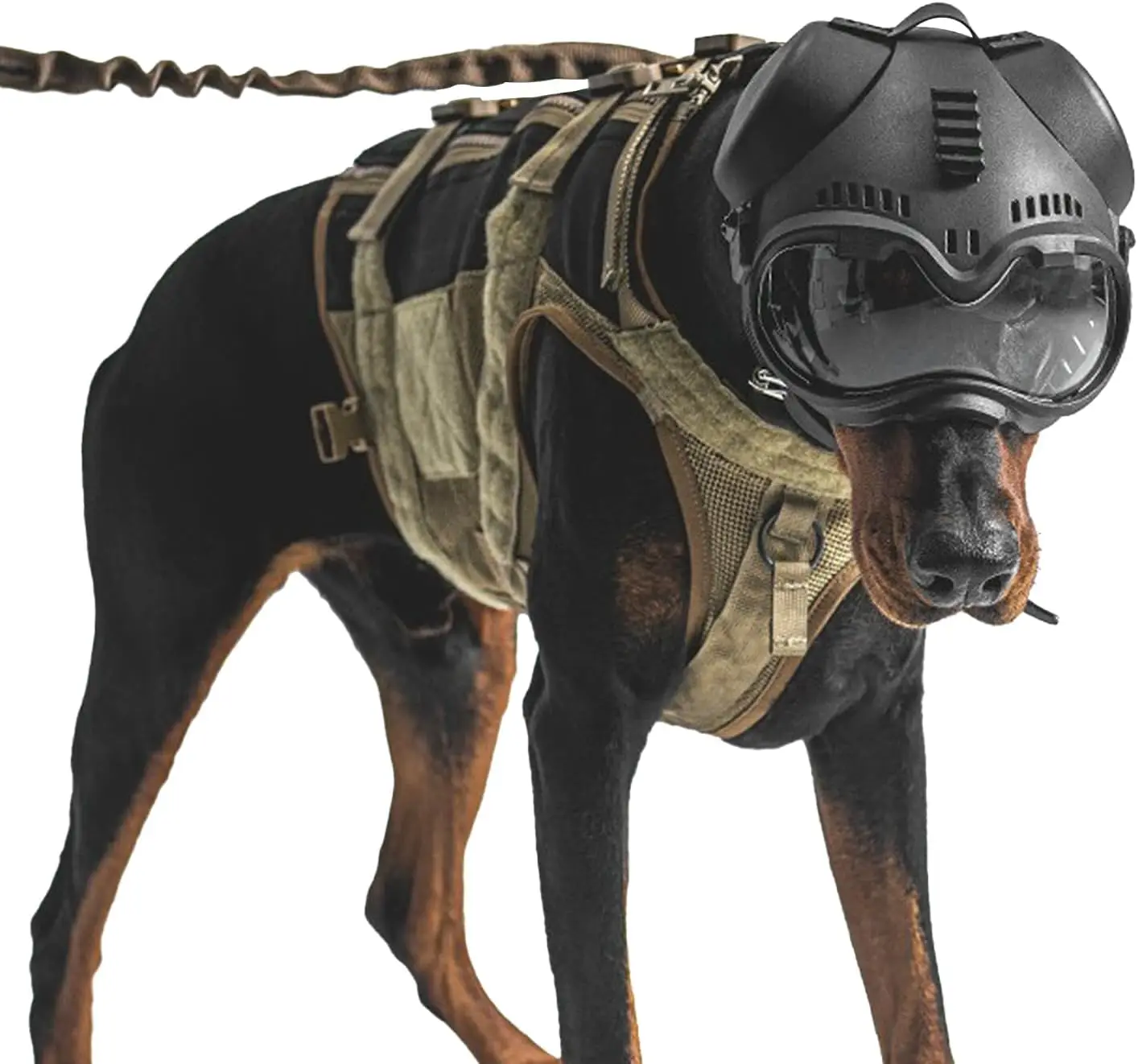 Tactical K9 Dog Helmet with Goggles 2 in1 Doggy Sunglasses Pet Motorcycle Tactical Helmet Set with Ear Holes Adjustable Straps
Tactical K9 Dog Helmet with Goggles 2 in1 Doggy Sunglasses Pet Motorcycle Tactical Helmet Set with Ear Holes Adjustable Straps