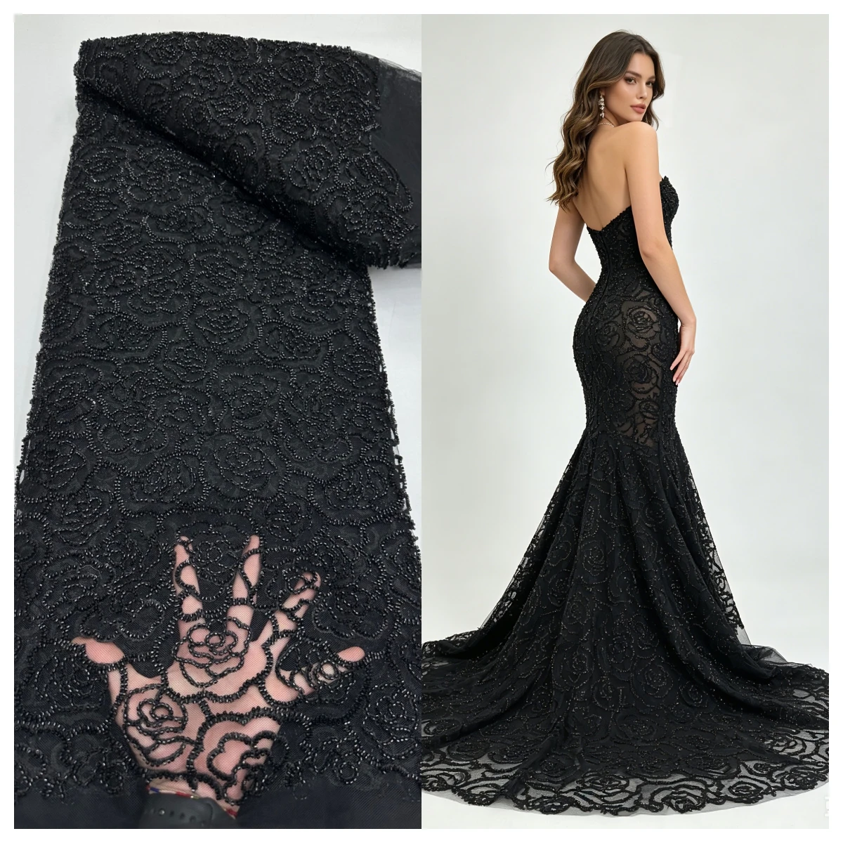 African Heavy Beaded Net Lace Fabric French Bridal Sequins Lace Fabric 2026 Luxury Nigerian Tulle Lace Fabric Couture Materie
African Heavy Beaded Net Lace Fabric French Bridal Sequins Lace Fabric 2026 Luxury Nigerian Tulle Lace Fabric Couture Materie