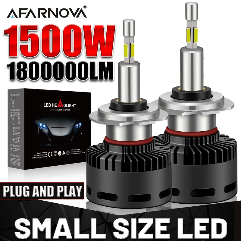 360°LED Mini Light H4/9003/HB2 9005 HB3 H3 Headlight Bulb Canbus 1500W 1800000LM Turbo Fan 6000K Car Headlamp Light Diode 12V
360°LED Mini Light H4/9003/HB2 9005 HB3 H3 Headlight Bulb Canbus 1500W 1800000LM Turbo Fan 6000K Car Headlamp Light Diode 12V