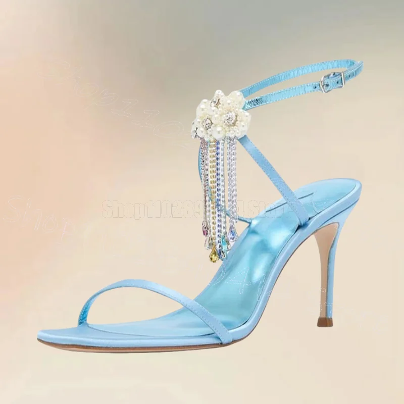Pearl Flower Crystal Tassels Open Toe Sandals Buckle Strap Women Shoes Thin High Heels Party Banquet 2025 Zapatos Para Mujere
Pearl Flower Crystal Tassels Open Toe Sandals Buckle Strap Women Shoes Thin High Heels Party Banquet 2025 Zapatos Para Mujere