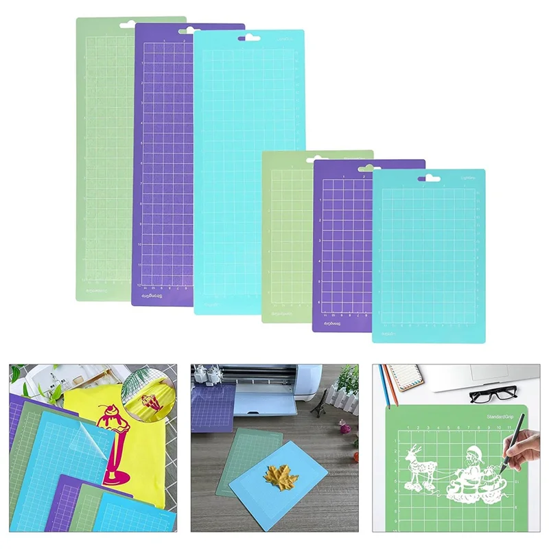 ABUN-6PCS Cutting Mat For Cutter Plotter Super Grip 6.5X4.5Inches And 12X4.5Inches Cutting Pad Crafting Mat
ABUN-6PCS Cutting Mat For Cutter Plotter Super Grip 6.5X4.5Inches And 12X4.5Inches Cutting Pad Crafting Mat