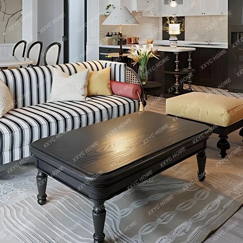 retro solid wood coffee table Nordic American small apartment coffee table rectangular negotiation table
retro solid wood coffee table Nordic American small apartment coffee table rectangular negotiation table