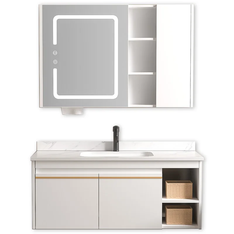 Solid wood smart white bathroom cabinet combination ceramic integrated basin bathroom washbasin hand washbasin
Solid wood smart white bathroom cabinet combination ceramic integrated basin bathroom washbasin hand washbasin