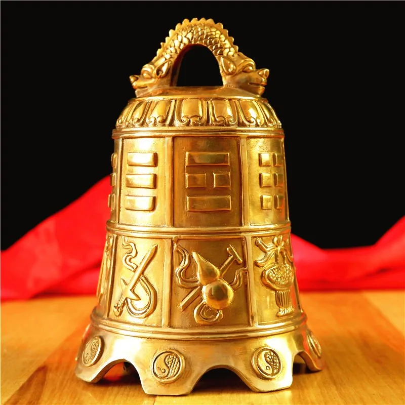 Pure copper Eight Immortals Buddhist Artifacts Temple Copper Treasures Copper Pendant Peace Small Bell Home Door Decoration, 1Pc
Pure copper Eight Immortals Buddhist Artifacts Temple Copper Treasures Copper Pendant Peace Small Bell Home Door Decoration, 1Pc
