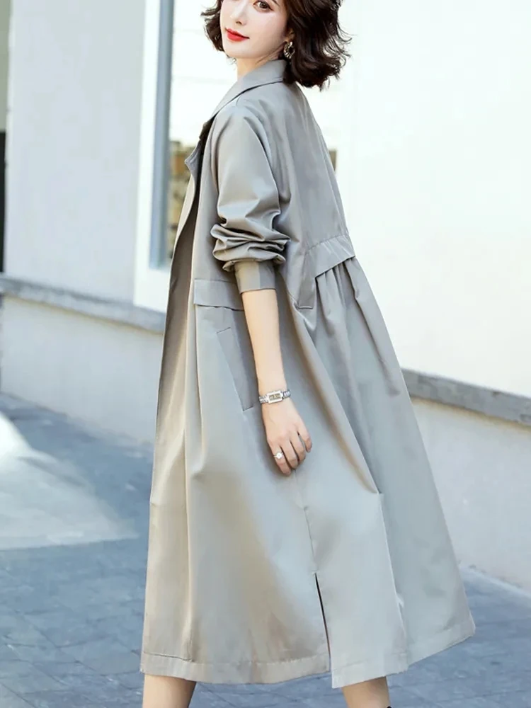Trench Coat Womens 2023 New Spring Autumn Jacket Long Slim Fit Versatile Windbreaker Jackets Female Casual Oversize Outerwear
Trench Coat Womens 2023 New Spring Autumn Jacket Long Slim Fit Versatile Windbreaker Jackets Female Casual Oversize Outerwear