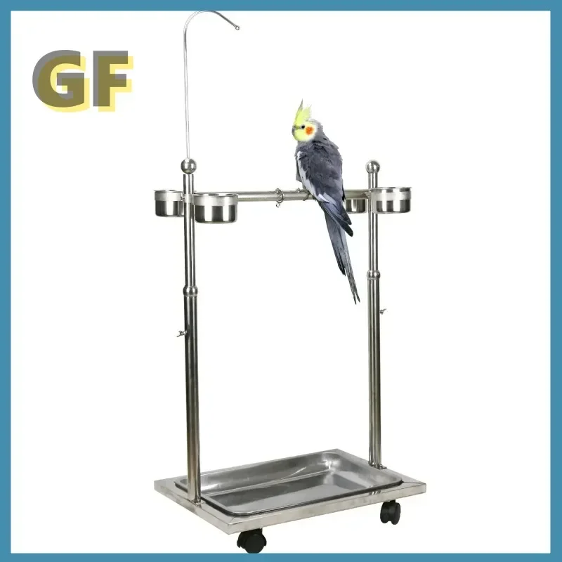 Bird Stainless Steel Feeder Stand Adjustable Height Bird Perch Play Stand Parrot Playstand With Feeding Bowls 1.9/2.5/3.2cm
Bird Stainless Steel Feeder Stand Adjustable Height Bird Perch Play Stand Parrot Playstand With Feeding Bowls 1.9/2.5/3.2cm