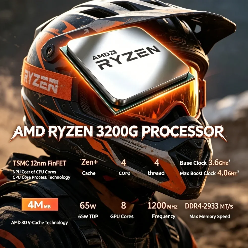 AMD Snappy Bestselling Gaming CPU Ryzen 3 3200G R3 3200G 4-Core 4-Thread 3.6GHz, 65W, AM4 Socket Built-in Radeon Vega 8 Graphics
AMD Snappy Bestselling Gaming CPU Ryzen 3 3200G R3 3200G 4-Core 4-Thread 3.6GHz, 65W, AM4 Socket Built-in Radeon Vega 8 Graphics