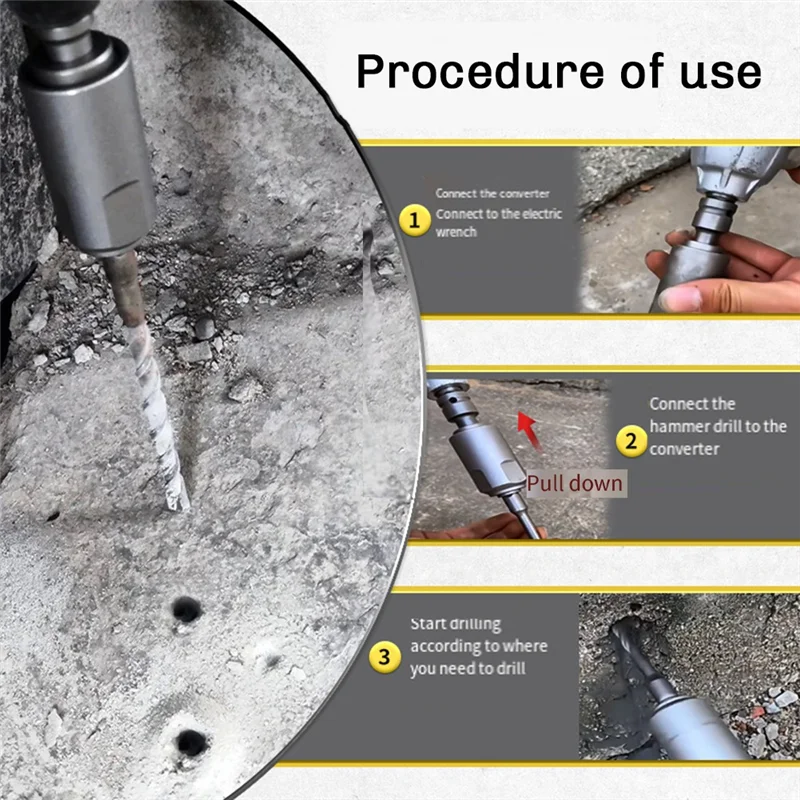 MAKE-Adapter For Converting Impact Wrench To Electric Hammer 1/2 Conversion Head Connecting Rod Converts
MAKE-Adapter For Converting Impact Wrench To Electric Hammer 1/2 Conversion Head Connecting Rod Converts