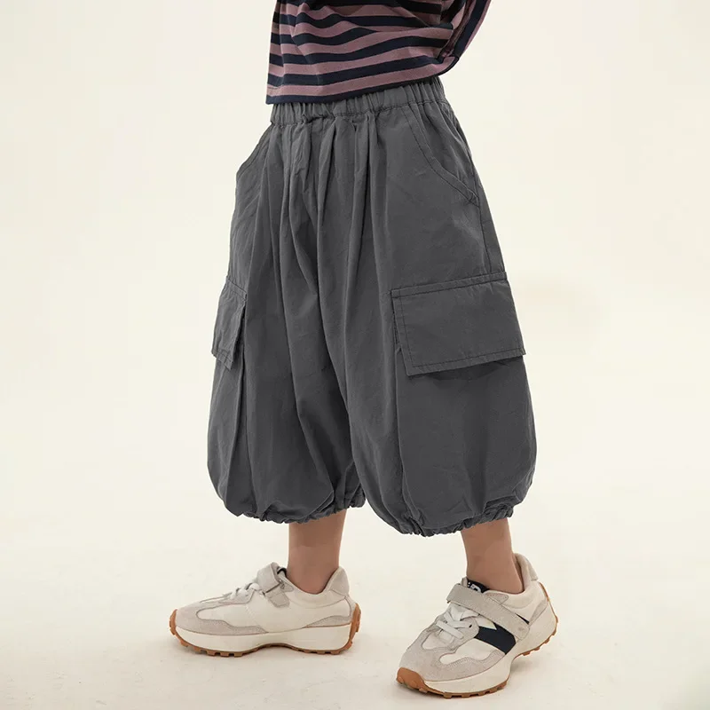 Boys Summer thin cotton casual cargo ankle-length trousers Children loose side pocket pants
Boys Summer thin cotton casual cargo ankle-length trousers Children loose side pocket pants