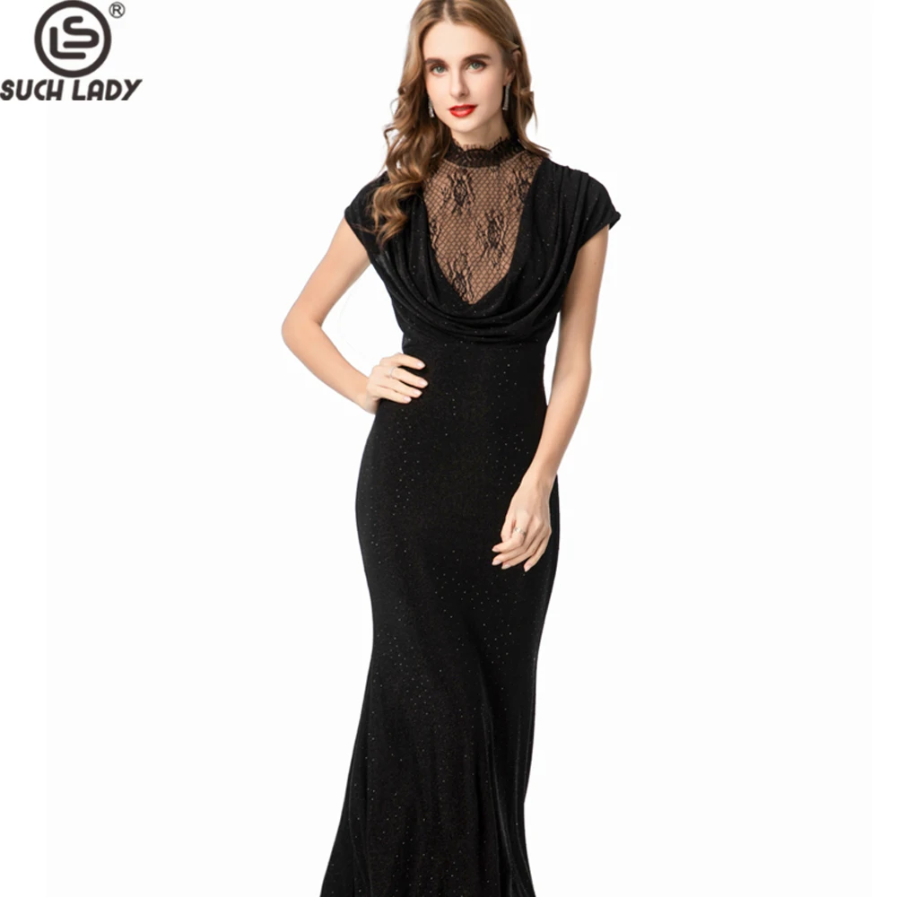 Women's Plum Shiny Mermaid Maxi Dress with Lace Neckline, Cap Sleeves, and Fitted Waist, Formal Evening Prom
Women's Plum Shiny Mermaid Maxi Dress with Lace Neckline, Cap Sleeves, and Fitted Waist, Formal Evening Prom