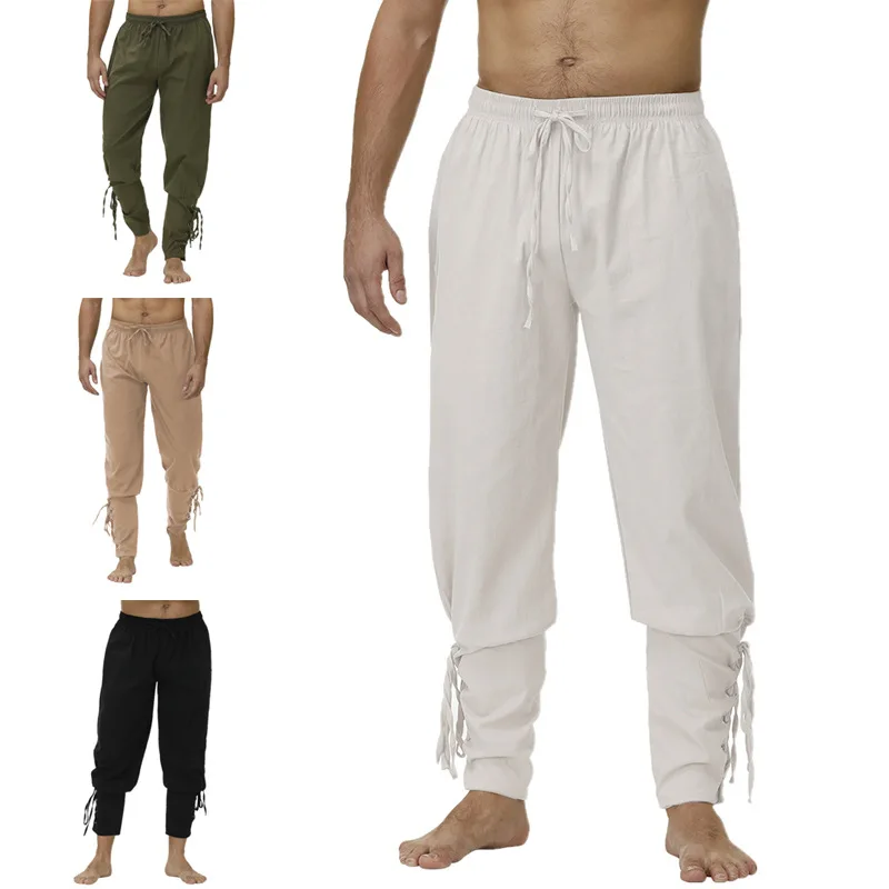 Middle Ages Performance Strap Feet Pants Renaissance Style Stage Drama Costume Long Pants Solid Color Men's Pants
Middle Ages Performance Strap Feet Pants Renaissance Style Stage Drama Costume Long Pants Solid Color Men's Pants