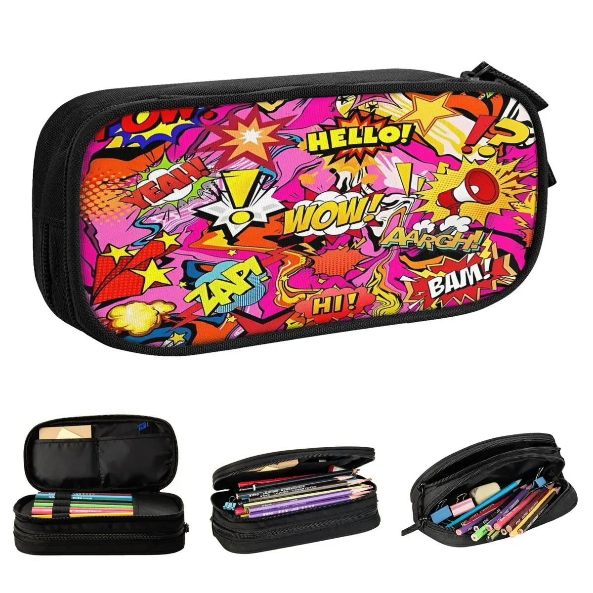 Creative Pop Art Comic Colorful Pencil Case Pencilcases Pen Holder for Girl Boy Big Capacity Bags Office Zipper Stationery
Creative Pop Art Comic Colorful Pencil Case Pencilcases Pen Holder for Girl Boy Big Capacity Bags Office Zipper Stationery