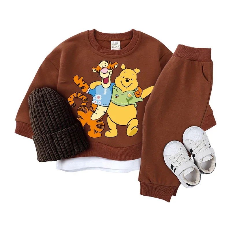Winnie the Pooh Cartoon Long Sleeved Pullover Sweatshirt+Pants 2pcs/Sets Baby Boys Girls Fashion Casual Clothes Kids Tracksuits 
Winnie the Pooh Cartoon Long Sleeved Pullover Sweatshirt+Pants 2pcs/Sets Baby Boys Girls Fashion Casual Clothes Kids Tracksuits