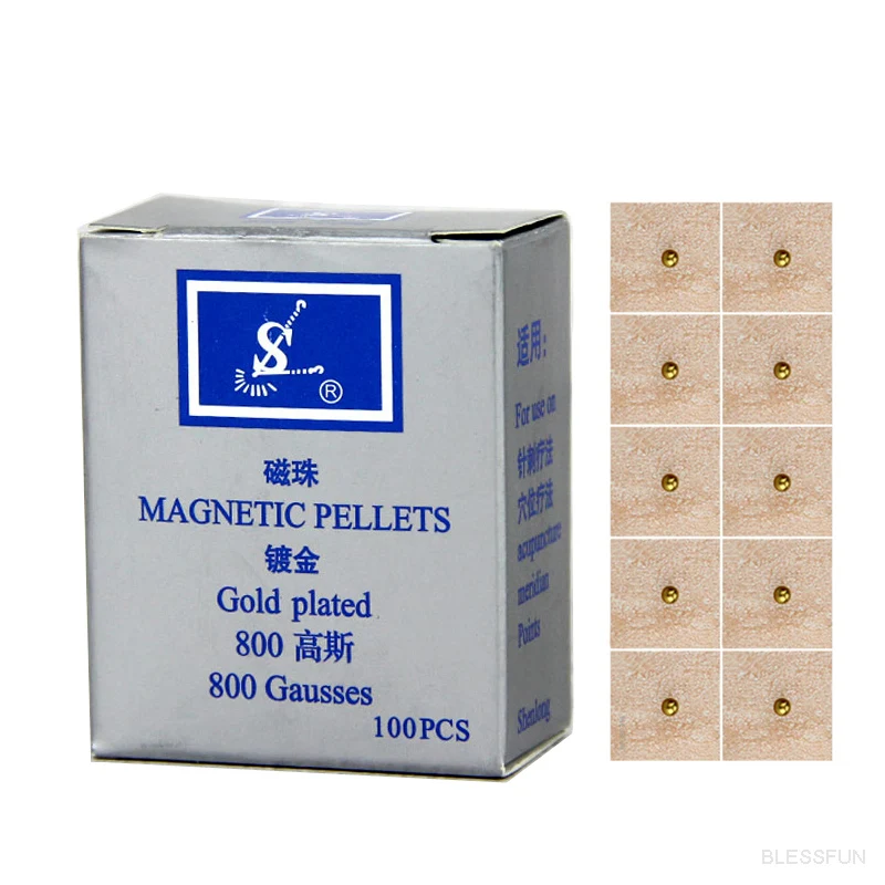 100Pcs Magnetic therapy Patch Gold-plated Magnetic Pellets Ear Bean Acupoint Acupressure Relax Massage 800 gausses Good effect
100Pcs Magnetic therapy Patch Gold-plated Magnetic Pellets Ear Bean Acupoint Acupressure Relax Massage 800 gausses Good effect