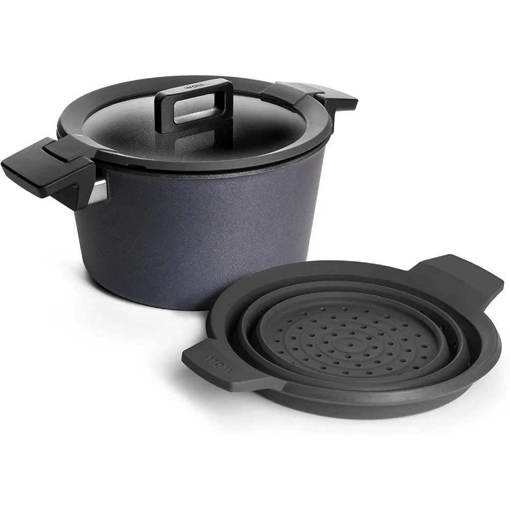 Concept Plus Diamond Reinforced Nonstick 9 1/2" Stockpot with Silicone Insert & Lid, 5.25 quart, Gray
Concept Plus Diamond Reinforced Nonstick 9 1/2" Stockpot with Silicone Insert & Lid, 5.25 quart, Gray