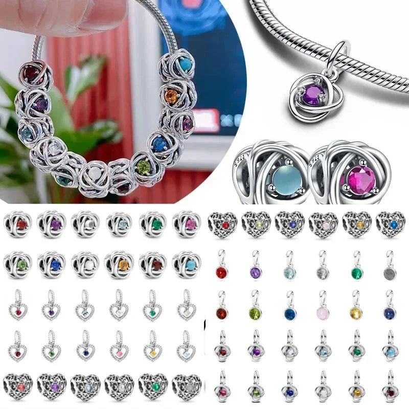 Новый серебряный 925 пробы, дванадцать месяцев, камень, сердце, вечность, подвески, бусины, подвеска, подходит для оригинального браслета для женщин, ювелирные изделия своими руками
Новый серебряный 925 пробы, дванадцать месяцев, камень, сердце, вечность, подвески, бусины, подвеска, подходит для оригинального браслета для женщин, ювелирные изделия своими руками