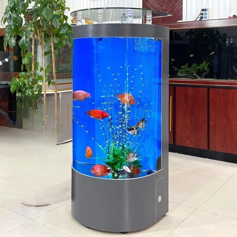 European-Style Medium-Sized Household Ecological Aquarium Round Floor-to-Ceiling Glass 200L-1000L Fish Accessory
European-Style Medium-Sized Household Ecological Aquarium Round Floor-to-Ceiling Glass 200L-1000L Fish Accessory
