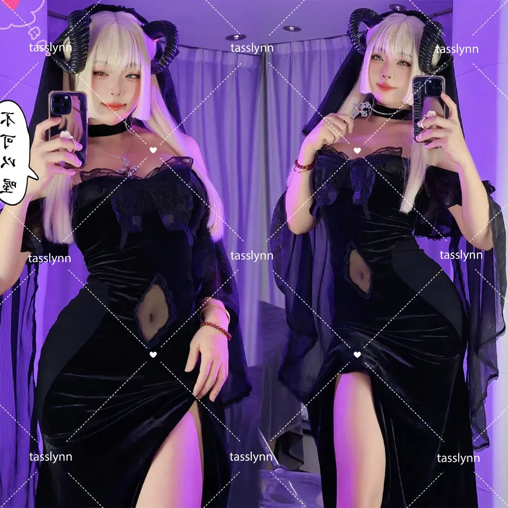 Аниме Косплей Overlord Albedo Косплей костюмы суккубус платье Albedo суккубус черное платье русалки Хэллоуин костюмы для женщин
Аниме Косплей Overlord Albedo Косплей костюмы суккубус платье Albedo суккубус черное платье русалки Хэллоуин костюмы для женщин