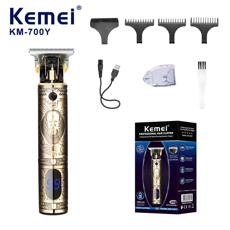 Kemei KM-700Y Rechargeable Retro Relief Electric Hair Clipper, Salon Grade Cordless Trimmer, Professional Hair Styling Machine
Kemei KM-700Y Rechargeable Retro Relief Electric Hair Clipper, Salon Grade Cordless Trimmer, Professional Hair Styling Machine