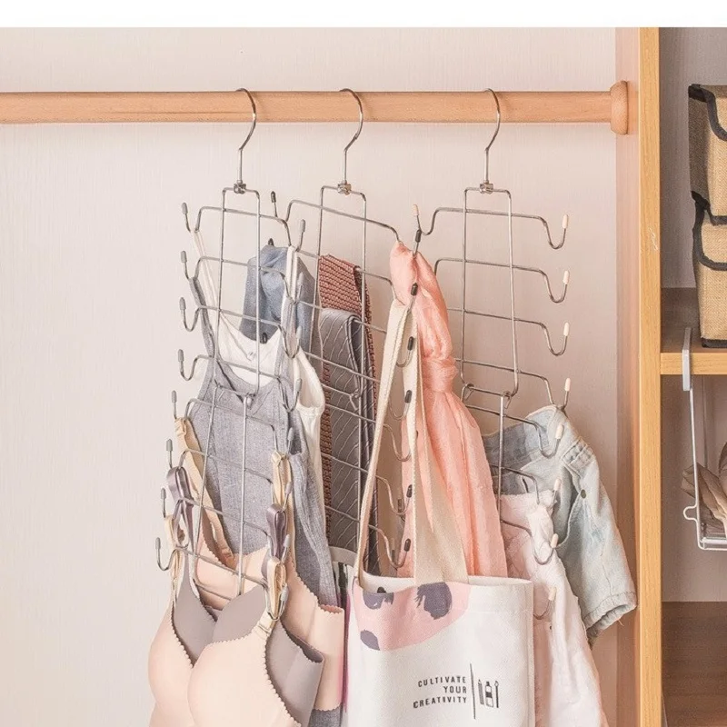 Drying Wardrobe Folding Bar Clothes Metal Skirt Rack 6 Layer Clothes Hangers with 12 Clips Clothing Storage Rack Holder
Drying Wardrobe Folding Bar Clothes Metal Skirt Rack 6 Layer Clothes Hangers with 12 Clips Clothing Storage Rack Holder