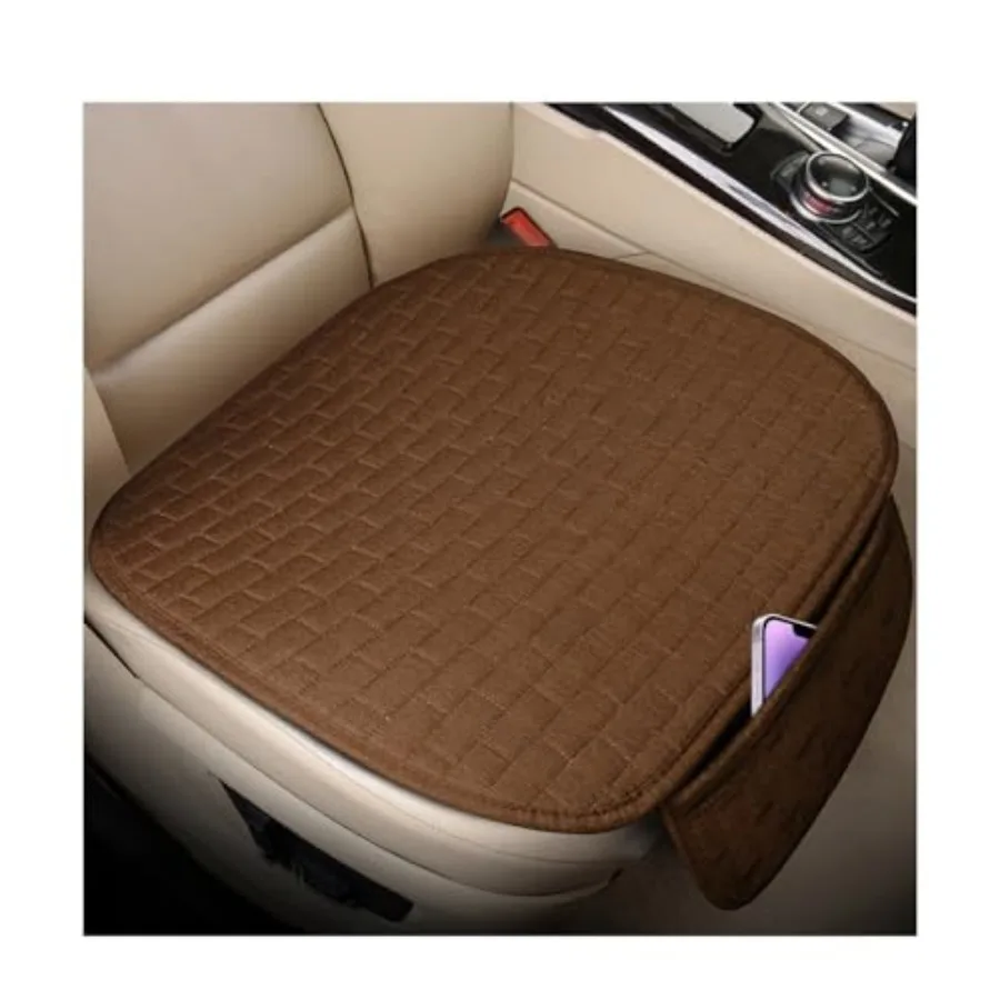 Car Front Bottom Seat Cover, 2PCS Anti Slip Comfortable Vehicle Front Cushion Protector with Storage Pocket, Breathable Linen F
Car Front Bottom Seat Cover, 2PCS Anti Slip Comfortable Vehicle Front Cushion Protector with Storage Pocket, Breathable Linen F