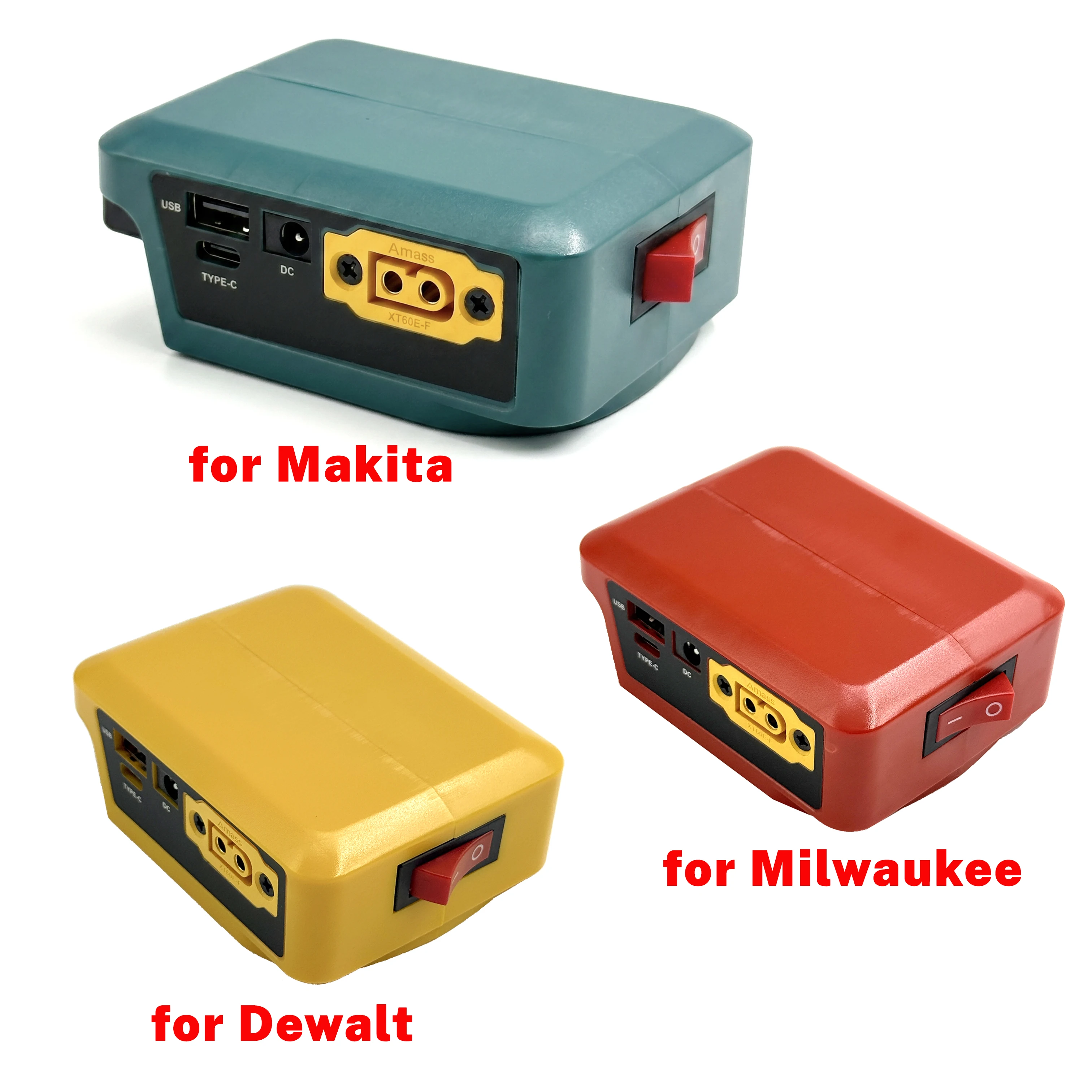 Double Port Fast Charging Fit for Makita/Dewalt/Milwaukee 18V Lithium Battery Adapter Outdoor Car Emergency Power Supply
Double Port Fast Charging Fit for Makita/Dewalt/Milwaukee 18V Lithium Battery Adapter Outdoor Car Emergency Power Supply