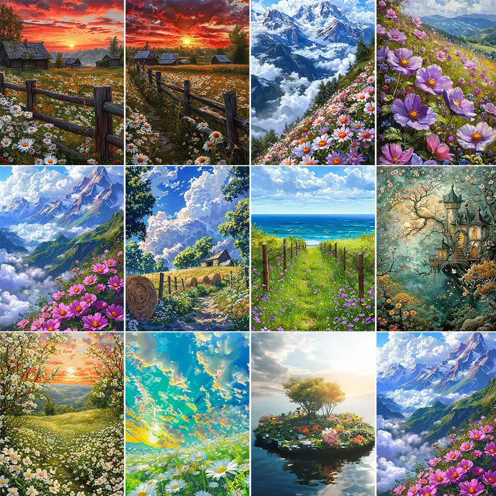 Flowers Mountain Picture Number Drawing Canvas Painting For Bedroom Wall Adults Diy Acrylic Paint By Numbers Home Decoration
Flowers Mountain Picture Number Drawing Canvas Painting For Bedroom Wall Adults Diy Acrylic Paint By Numbers Home Decoration