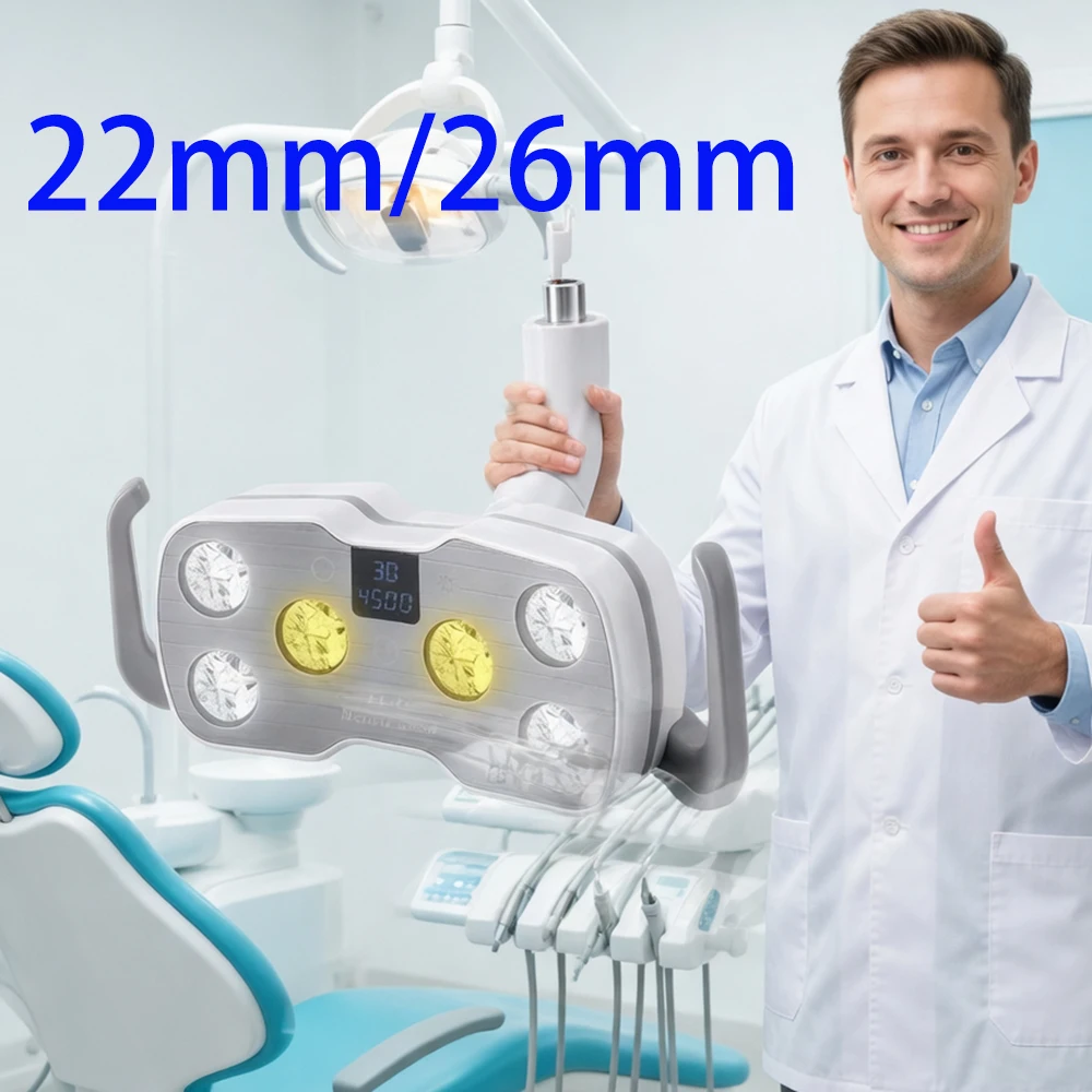 LED Dental Oral Light with Digital Display, 8-Level Dimmable, Infrared Hands-Free Operation, Uniform Shadowless Illumination, 22
LED Dental Oral Light with Digital Display, 8-Level Dimmable, Infrared Hands-Free Operation, Uniform Shadowless Illumination, 22