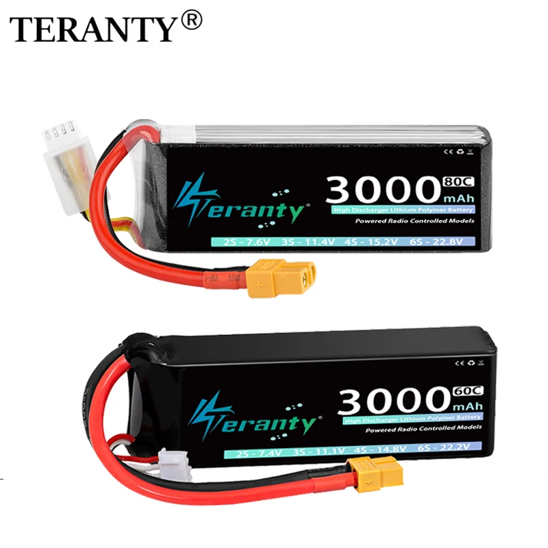 2 шт. TERANTY 3S 3000 мАч 11,1 В 11,4 В 60C 80C Софтcase с липо-батареей и разъемом T XT60 для FPV-дронов, грузовиков, лодок, вертолетов, самолетов
2 шт. TERANTY 3S 3000 мАч 11,1 В 11,4 В 60C 80C Софтcase с липо-батареей и разъемом T XT60 для FPV-дронов, грузовиков, лодок, вертолетов, самолетов