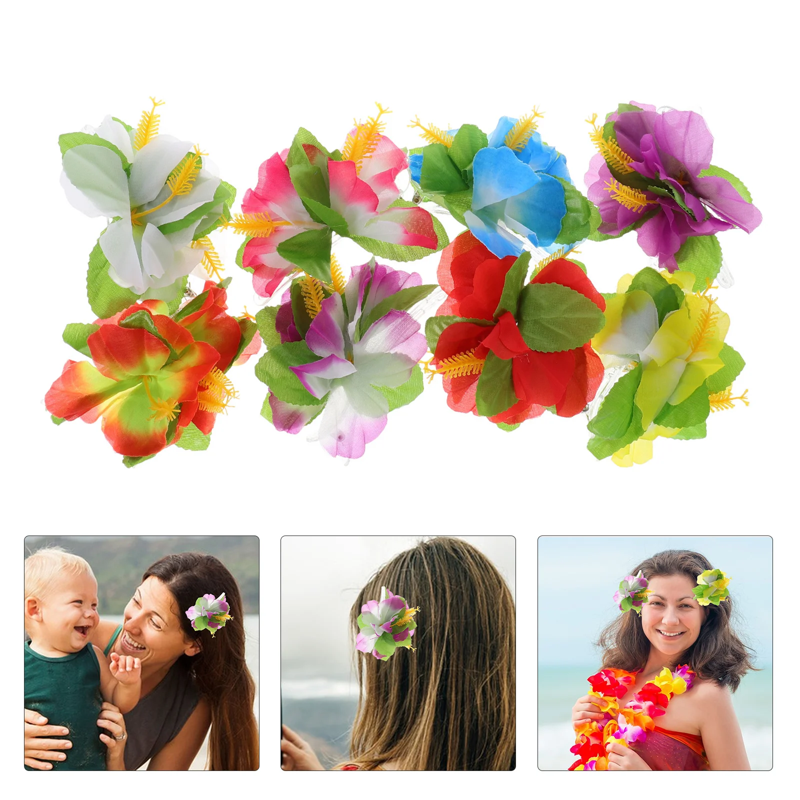 8 Pcs Hair Barrettes Flower Headdress for Girl Clip Hawaiian Bridal Wedding Hairclip Hibiscus
8 Pcs Hair Barrettes Flower Headdress for Girl Clip Hawaiian Bridal Wedding Hairclip Hibiscus